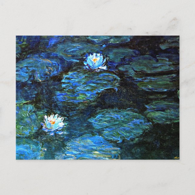 Postal Monet - Blue Water Lilis (Anverso)