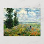 Postal Monet - Campo de amapola, Argenteuil<br><div class="desc">Claude Monet 1875 pintura,  Poppy Field,  Argenteuil,  postal diseñada por un personalizado,  best seller</div>