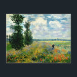 Postal Monet - Campo de amapola, Argenteuil<br><div class="desc">Poppy Field,  Argenteuil - Fina de arte del artista impresionista francés Claude Monet</div>