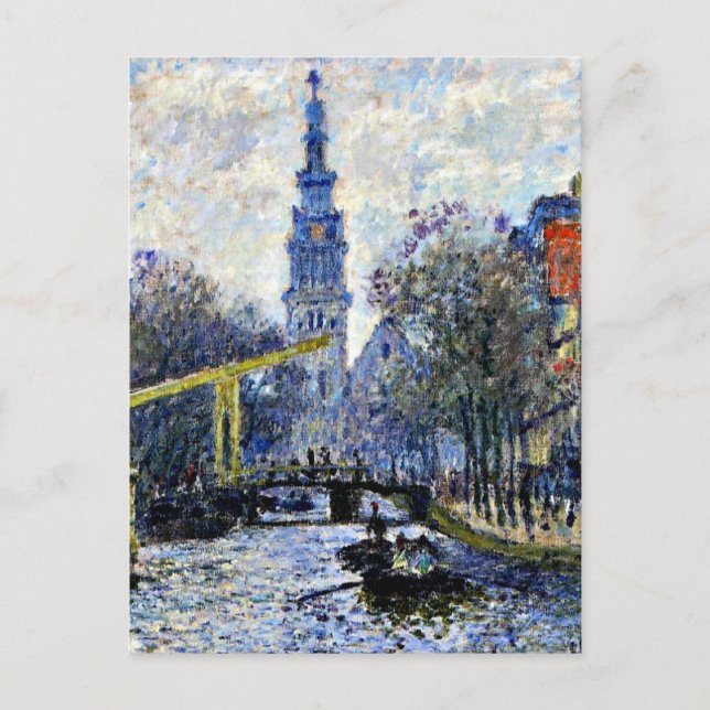 Postal Monet - Canal de Amsterdam, (Anverso)