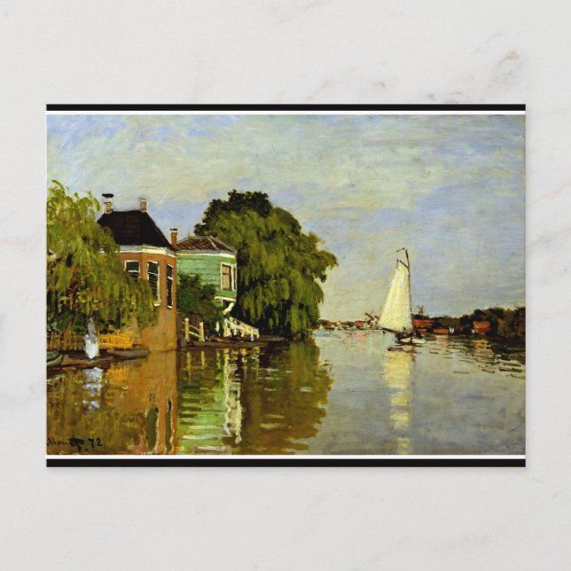 Postal Monet - Casas en el Achterzaan (Anverso)