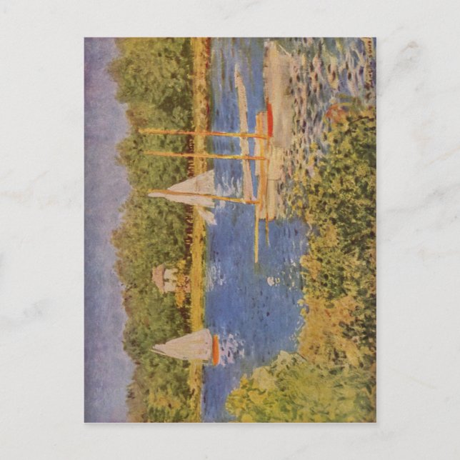 Postal Monet, Claude Das Seinebecken bei Argenteuil 1874 (Anverso)