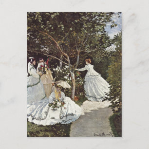 Postal Monet, Claude Frauen im Garten 1866-1867 Técnica