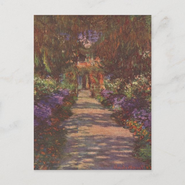 Postal Monet, Claude Gartenweg 1902 Technique ?l auf Lein (Anverso)