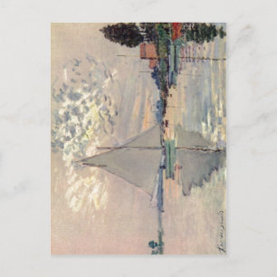 Postal Monet, Claude Segelboot en Le-Petit-Gennevilliers 