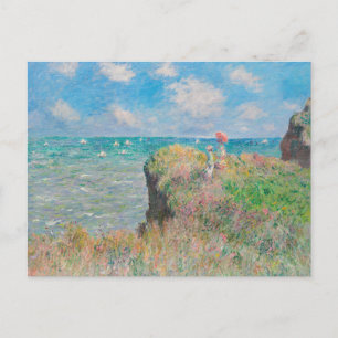 Postal Monet Cliff Walk en la pintura impresionista del p