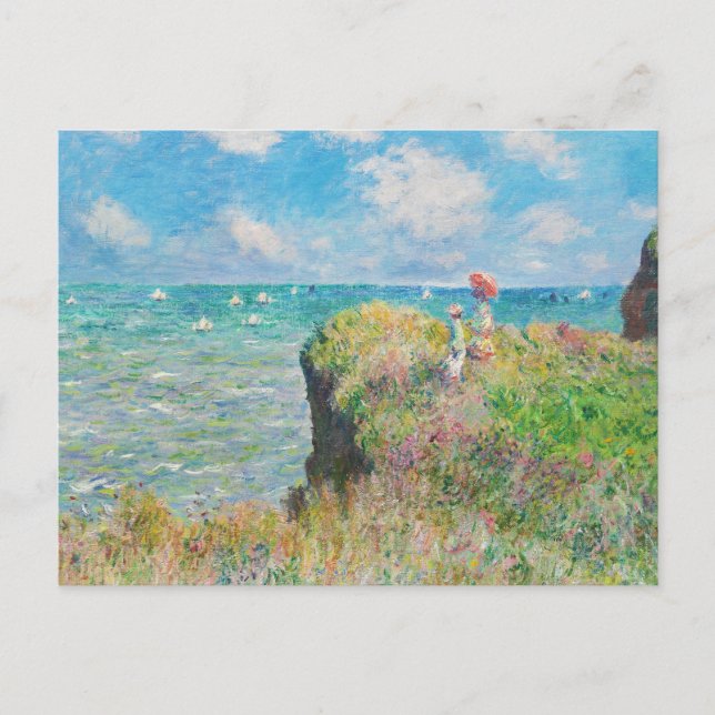 Postal Monet Cliff Walk en Pourville (Anverso)