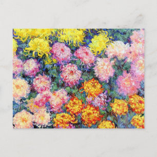 Postal Monet - Crisantemos, pintura de 1897, 