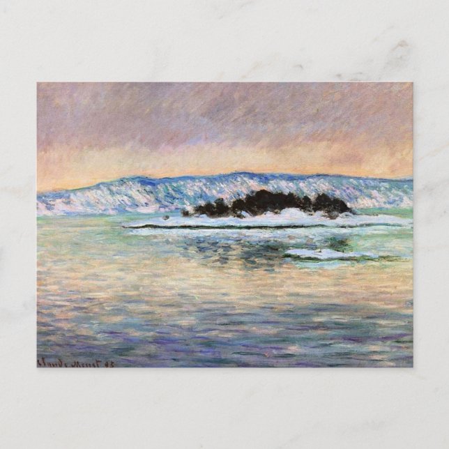 Postal Monet - El fiordo cerca de Christiana (Anverso)