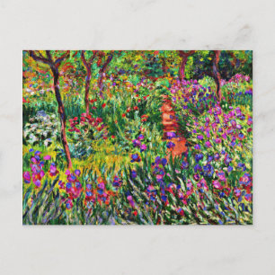 Postal Monet - El jardín de Iris en Giverny