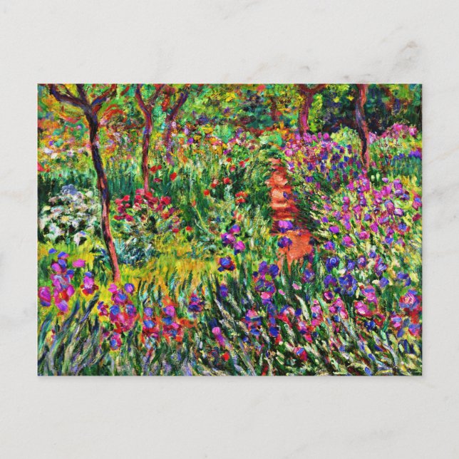 Postal Monet - El jardín de Iris en Giverny (Anverso)
