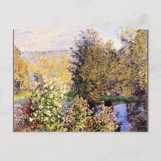 Postal Monet - El jardín de la Hoschede en Montgeron (Anverso)