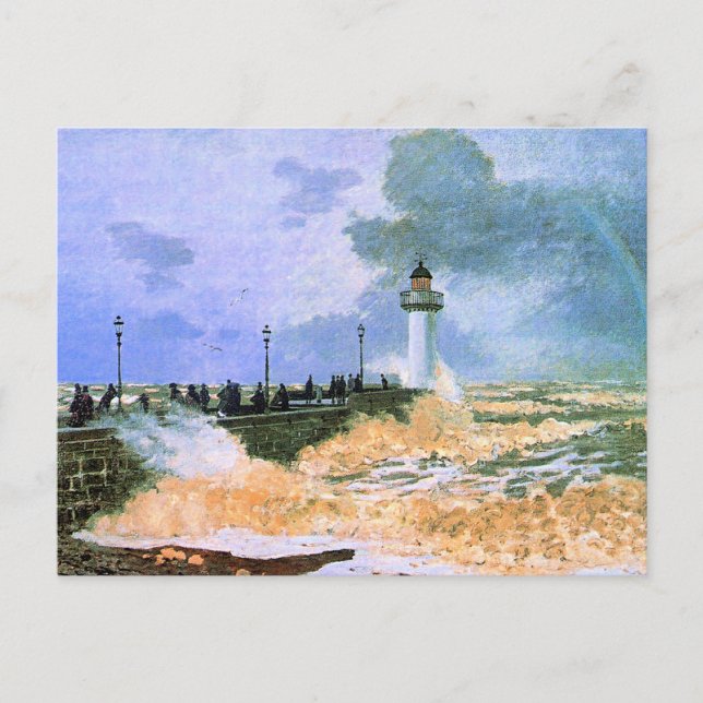 Postal Monet - El muelle de Le Havre, (Anverso)