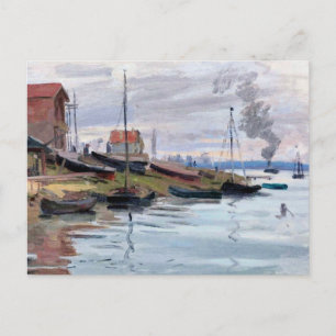 Postal Monet - El Sena en Petit-Gennevilliers