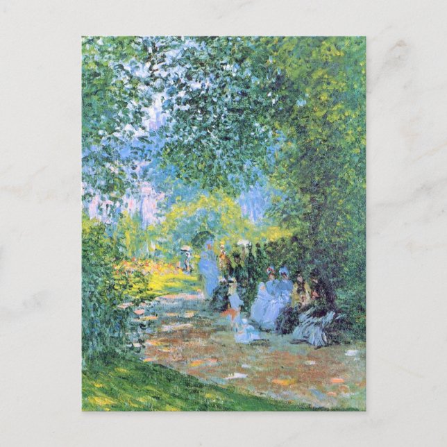 Postal Monet - En el Parc Monceau (Anverso)