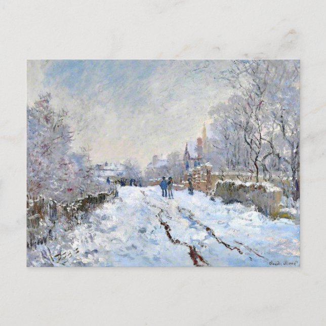 Postal Monet - Escena de la nieve en Argentina (Anverso)