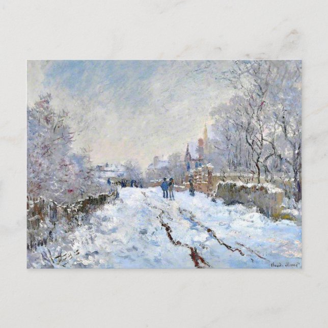 Postal Monet - Escena de la nieve en Argentina (Anverso)