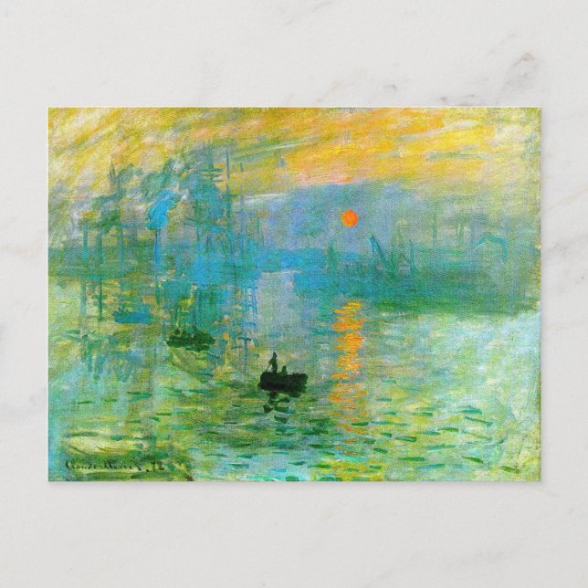 Postal Monet Impresionsionismo Sunrise Postcard (Anverso)