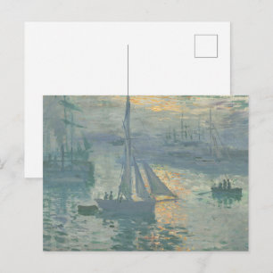 Postal Monet Impression Sunrise Marine Classic Pintura