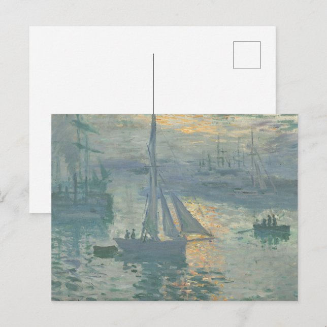 Postal Monet Impression Sunrise Marine Classic Pintura (Anverso / Reverso)