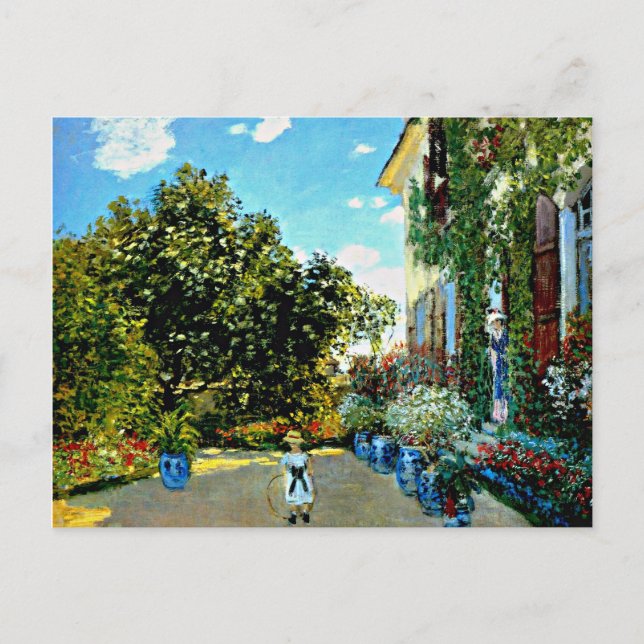 Postal Monet - La casa del artista en Argenteuil (Anverso)