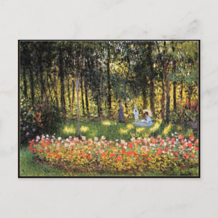 Postal Monet - La familia de los artistas en el jardín