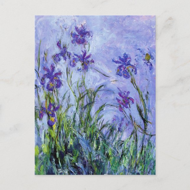 Postal Monet Lilac Irises (Anverso)