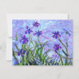 Postal Monet Lilac Irises
