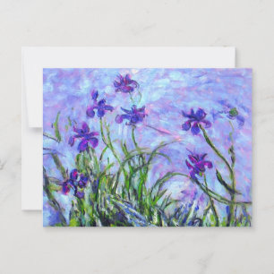 Postal Monet Lilac Irises