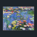 Postal Monet - Lilies de agua, 1916,<br><div class="desc">Famoso cuadro de Claude Monet,  Water Lilies,  1916</div>