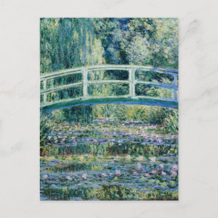 Postal Monet - Lilis de agua y puente japonés