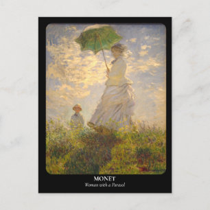 Postal MONET / Mujer con Parasol