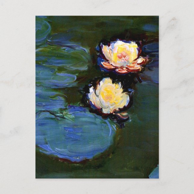 Postal Monet - Nympheas, Lilis de Agua, (Anverso)