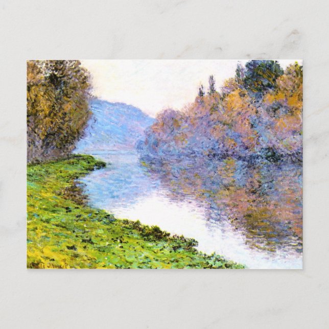 Postal Monet - Orillas del Sena en Jenfosse (Anverso)