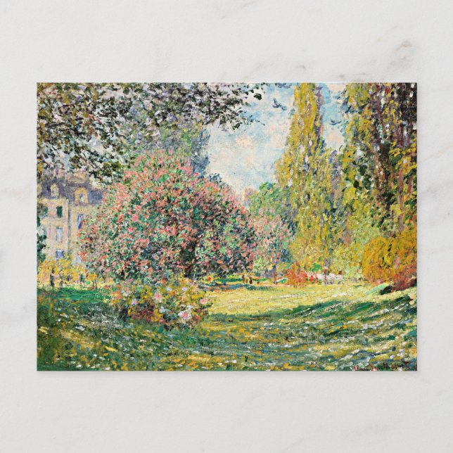 Postal Monet - Paisaje, El Parque Monceau, (Anverso)