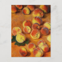 Monet Peaches Postcard