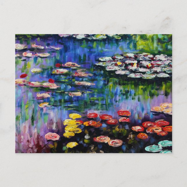 Postal Monet Purple Water Lilies (Anverso)