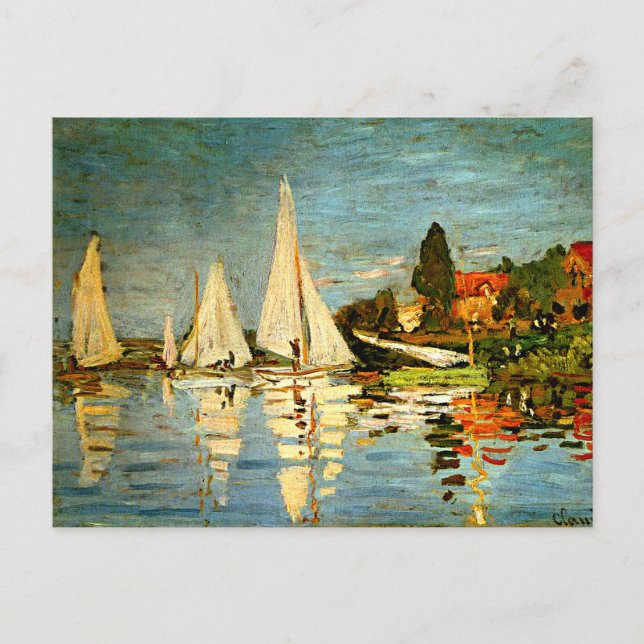 Postal Monet, Regattas en Argenteuil (Anverso)