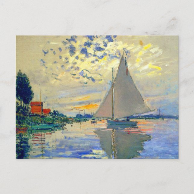 Postal Monet Sailboat en Le Petit-Gennevilliers (Anverso)