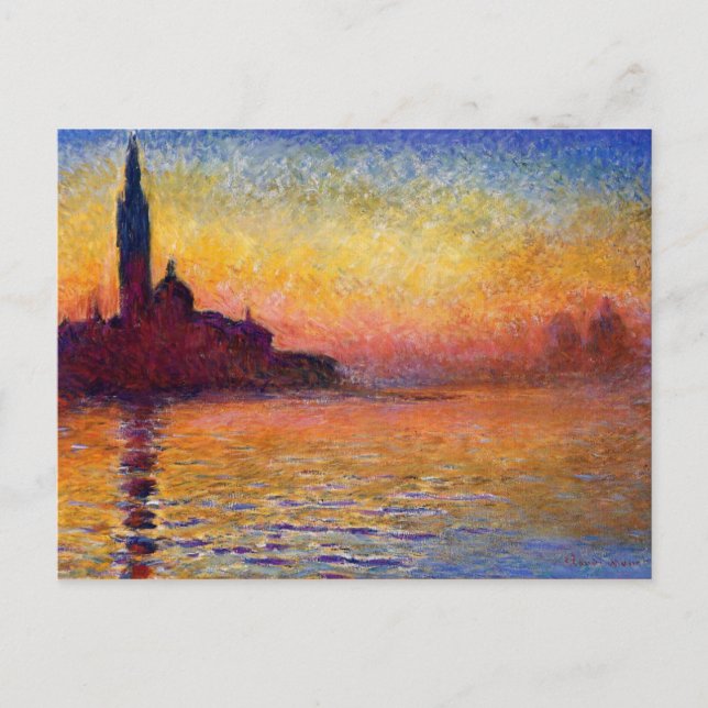 Postal Monet - San Giorgio Maggiore en Dusk (Anverso)