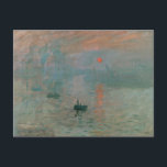 Postal Monet Sunset<br><div class="desc">Atardecer por postal de Claude Monet.  Hermosa puesta de sol en la escena del agua con botes.</div>
