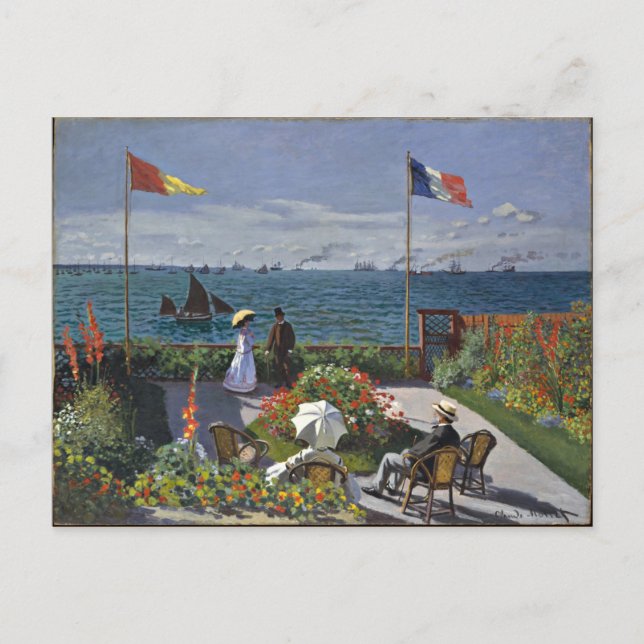 Postal Monet - Terraza en Sainte Adresse (Anverso)