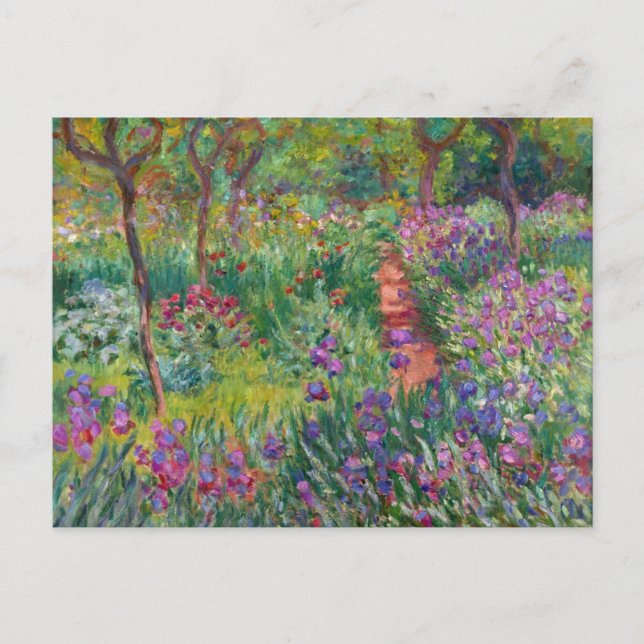 Postal Monet "The Iris Garden at Giverny" (Anverso)