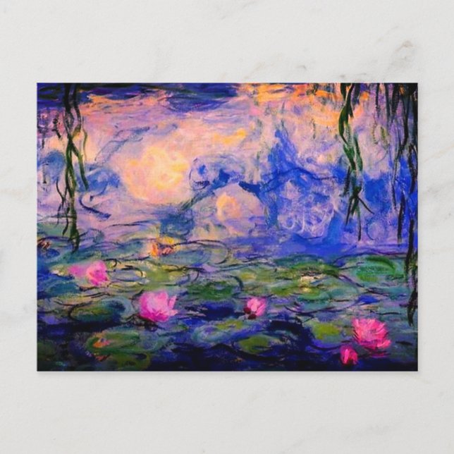 Postal Monet water lilies 1919 art (Anverso)