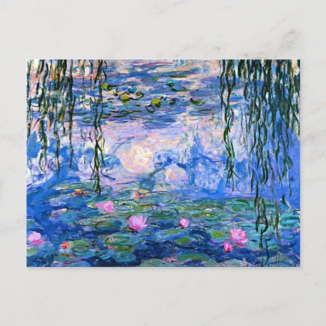 Postal Monet - Water Lilies, obra de arte de 1919 (Anverso)
