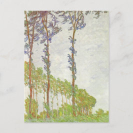 Postal Monet Wind Effect Poplars Vintage Landscape