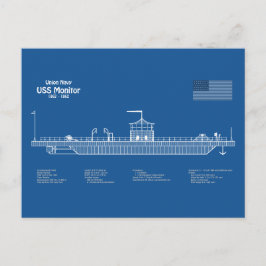 Postal Monitor USS - Planes de trazado de buques ABD