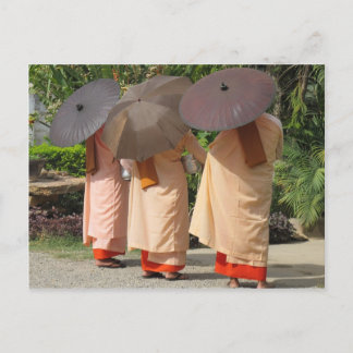 Postal Monjas coleccionando limosnas