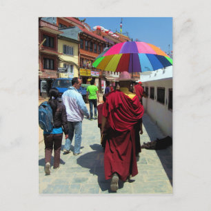Postal Monje budista tibetano Gran Supa Boudha Katmandú