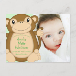 Postal Monkey Baby Shower Jungle